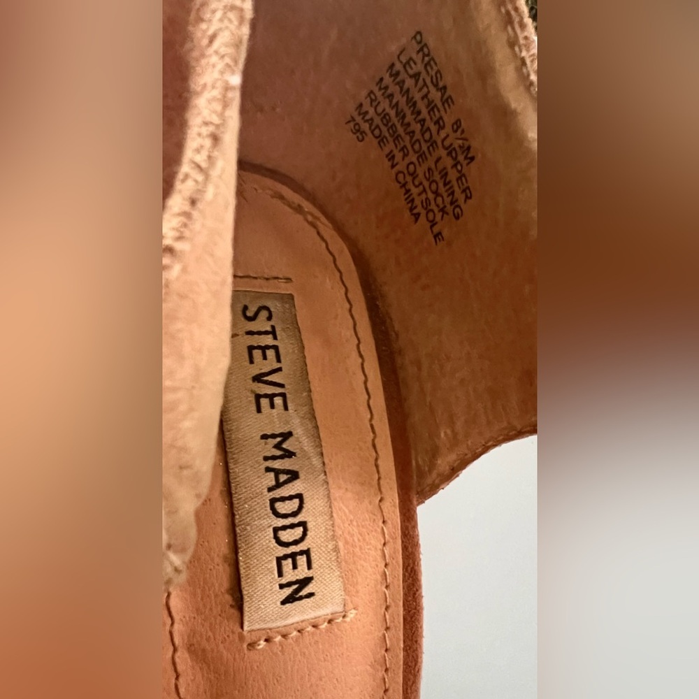 Steve Madden Tan Platform Heels - Picture 3 of 10